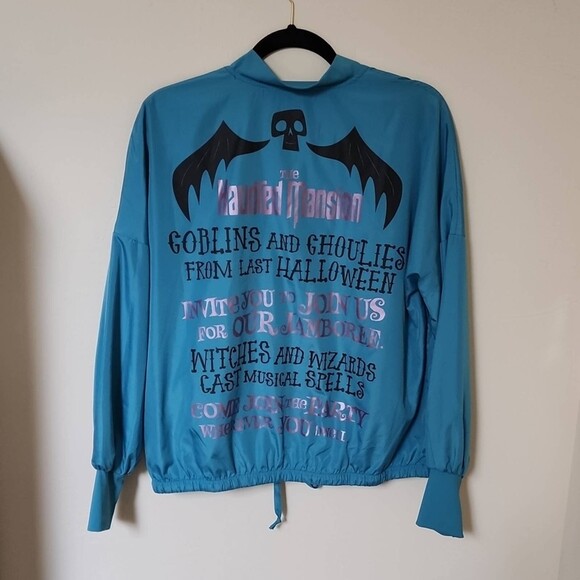 Disney Haunted Mansion Blue Windbreaker Jacket Size M - Picture 2 of 8